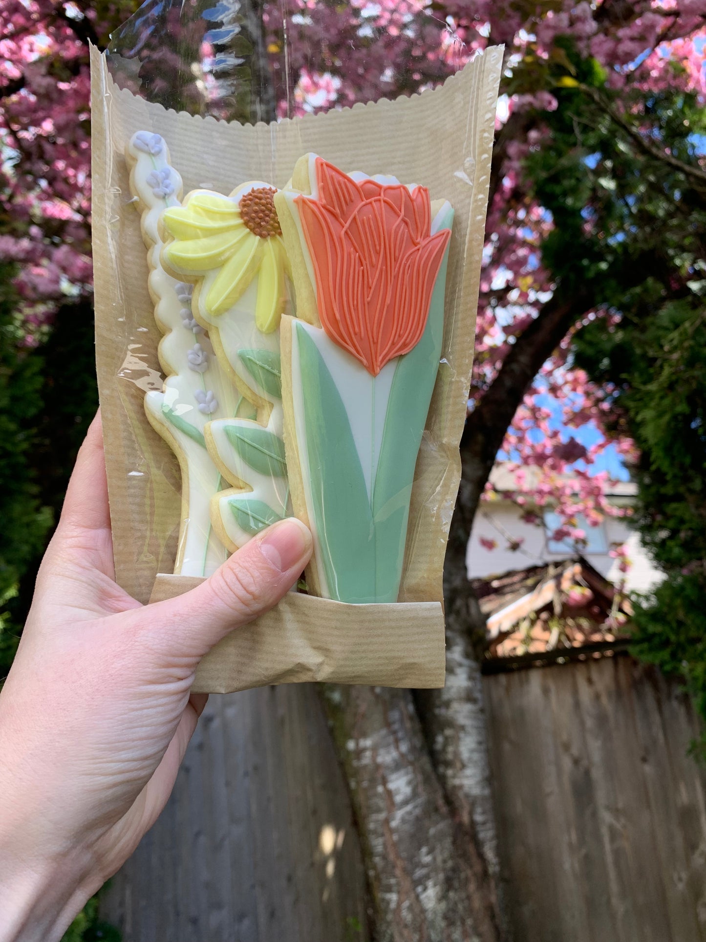 Flower Trio Cookie Bouquet