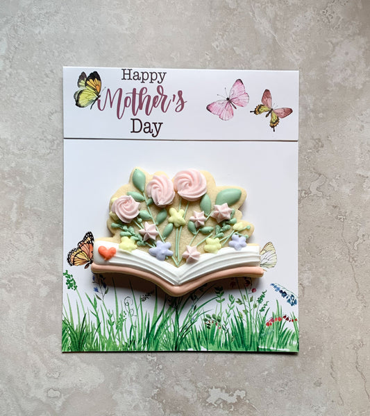 Floral Book Single Cookie