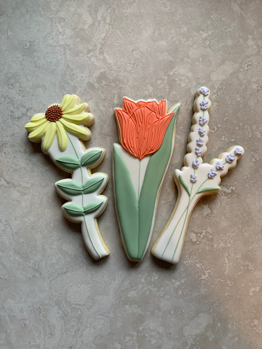 Flower Trio Cookie Bouquet