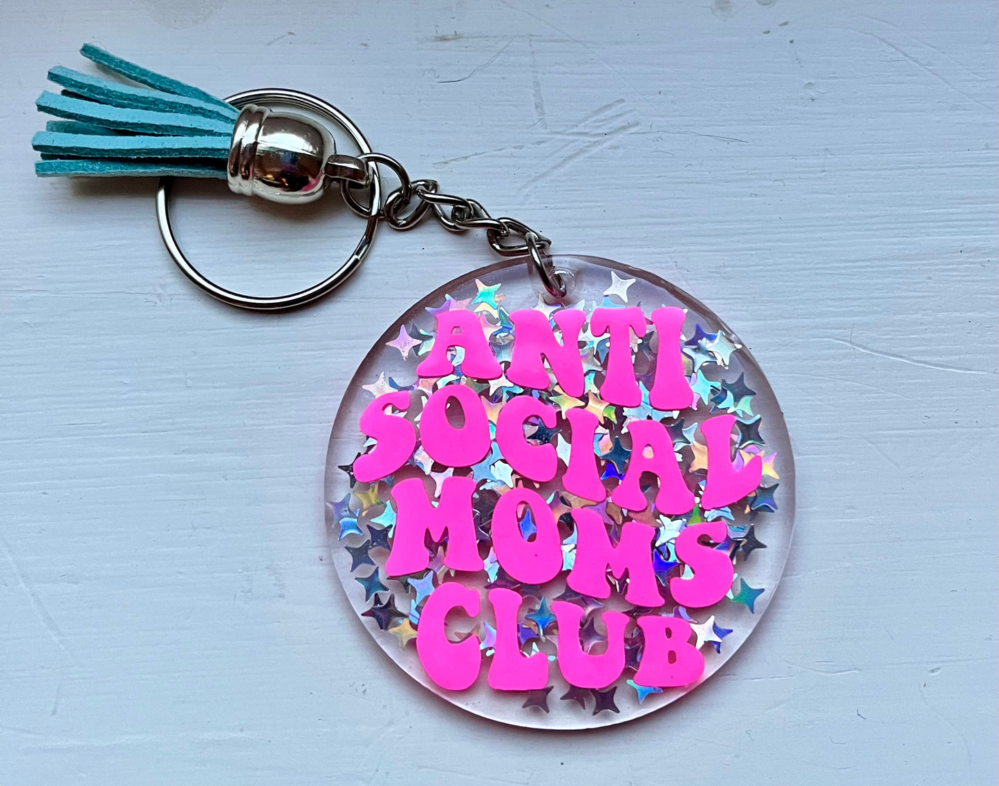 Acrylic Keychain - Anti Social Moms Club