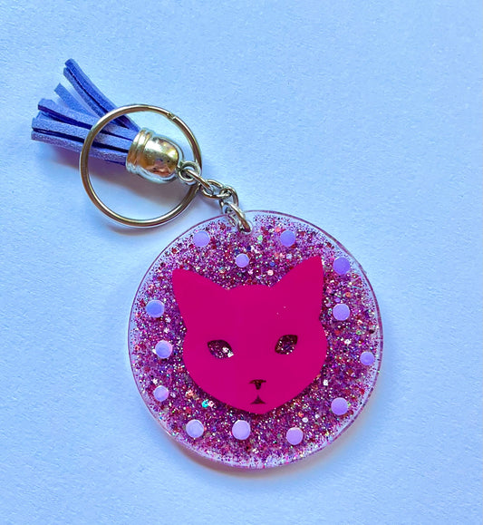 Acrylic Keychain - Karma is a Cat