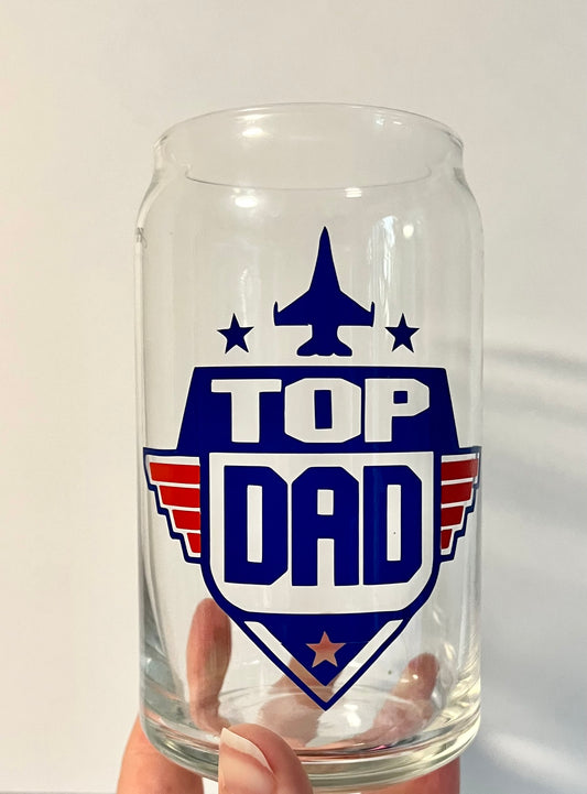 Top Dad - Glass Can Cup