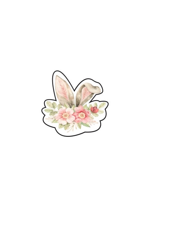 Floppy Bunny Ears with Floral Crown