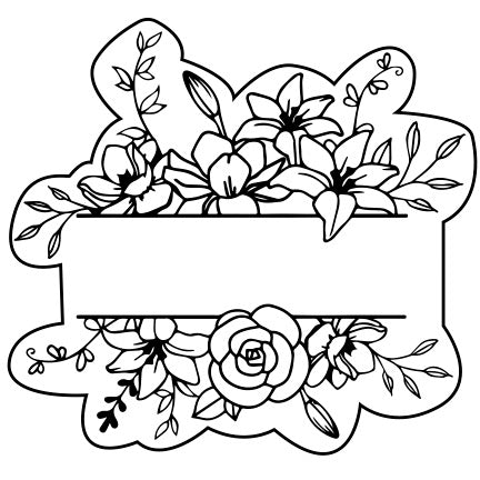 Floral Name Plaque