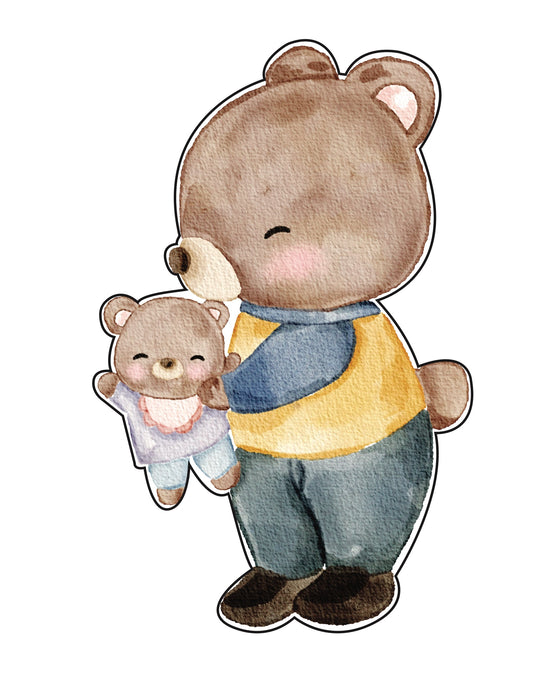Papa Bear holding Baby Bear