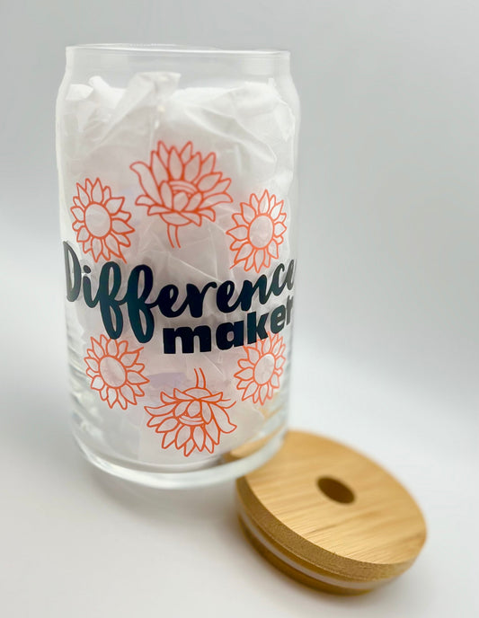 Difference Maker Glass Can Cup