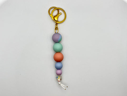 Pastel Spring Silicone Keychain Strand