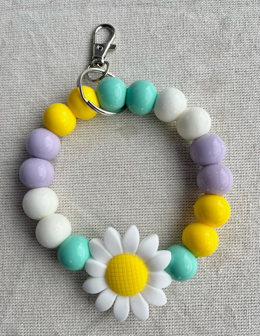 Spring in Bloom Silicone Wristlet Keychain